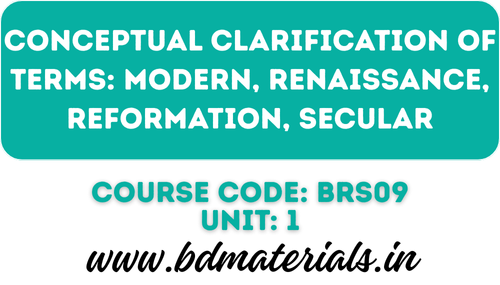 Conceptual Clarification of Terms