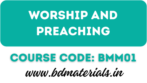 Worship and Preaching