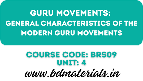 Modern Guru Movements