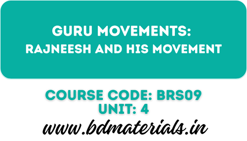 Rajneesh and His Movement