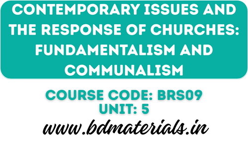 Fundamentalism and Communalism