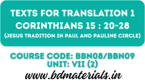 Texts for Translation 1 Corinthians 15