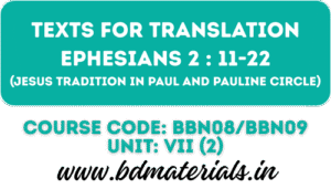 Texts for Translation Ephesians 2