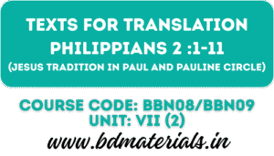 Texts for Translation Philippians 2