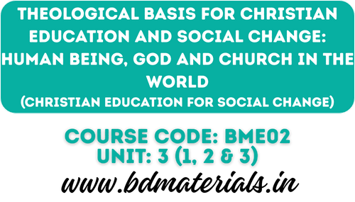 Human Being, God and Church in the World