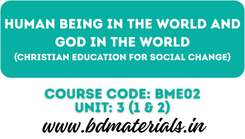 Human Being in the World and God in the World