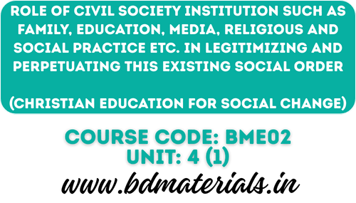 Role of Civil Society Institution