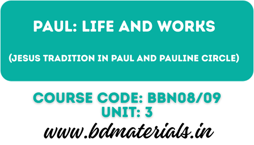 Paul Life and Works