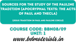 The Acts of Paul and Thecla
