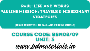 Pauline Mission: Travels & Missionary Strategies