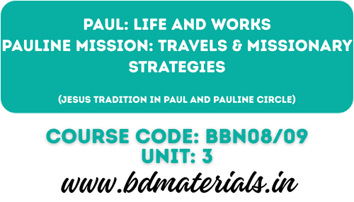 Pauline Mission: Travels & Missionary Strategies