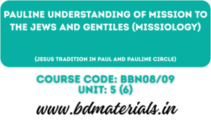 Pauline Understanding of Missiology