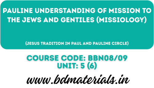 Pauline Understanding of Missiology