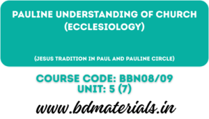 Pauline Understanding of Church