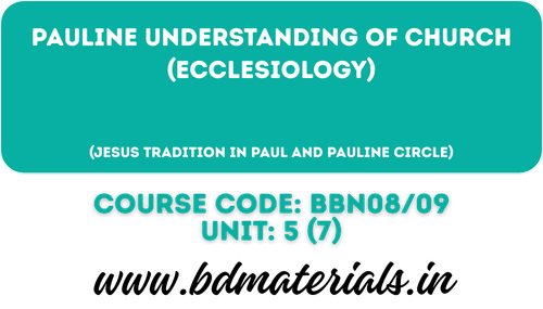 Pauline Understanding of Church