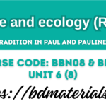 Pauline and ecology Rom. 8